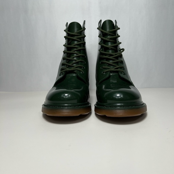 Design Lab Lace-up 8-hole Rubber Boots Green Size 6 - Picture 6 of 12